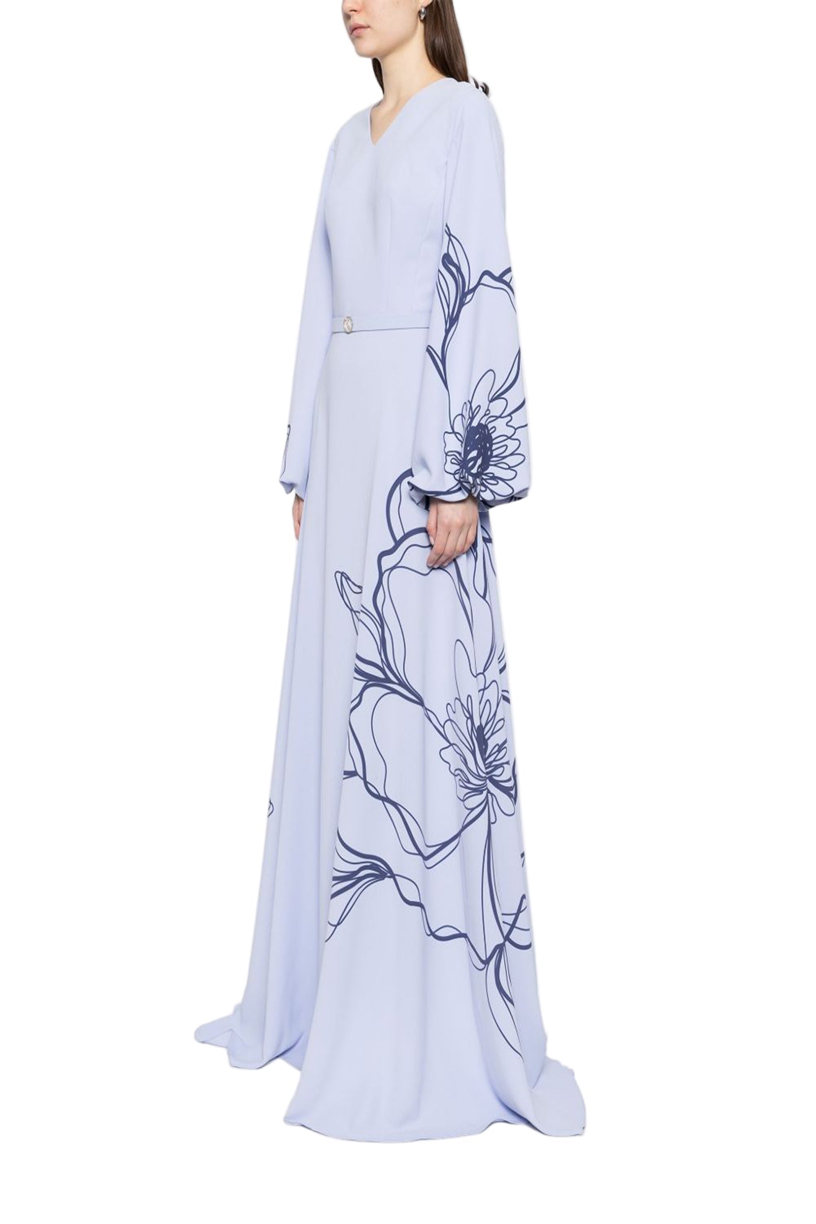 FLORAL PRINTED CREPE KAFTAN