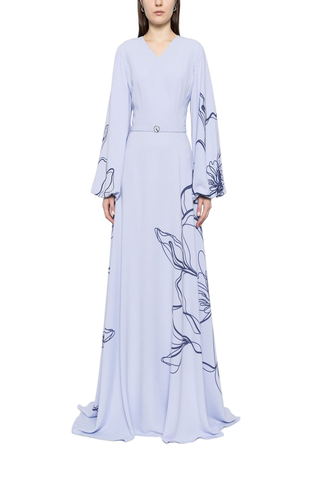 FLORAL PRINTED CREPE KAFTAN