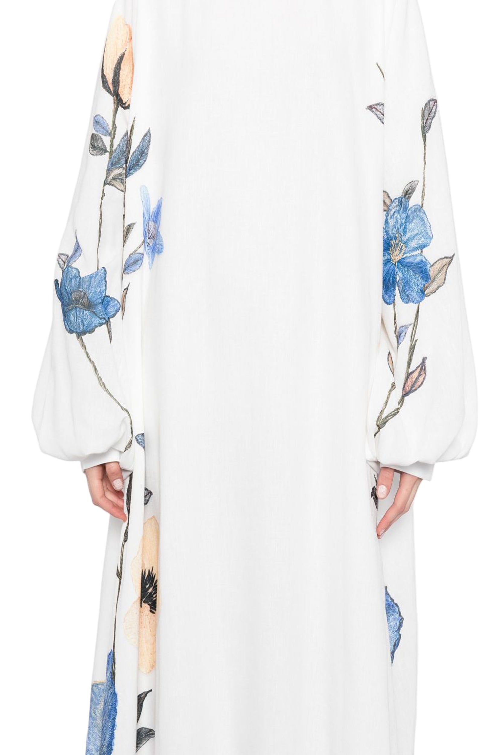 FLORAL PRINTED LINEN KAFTAN