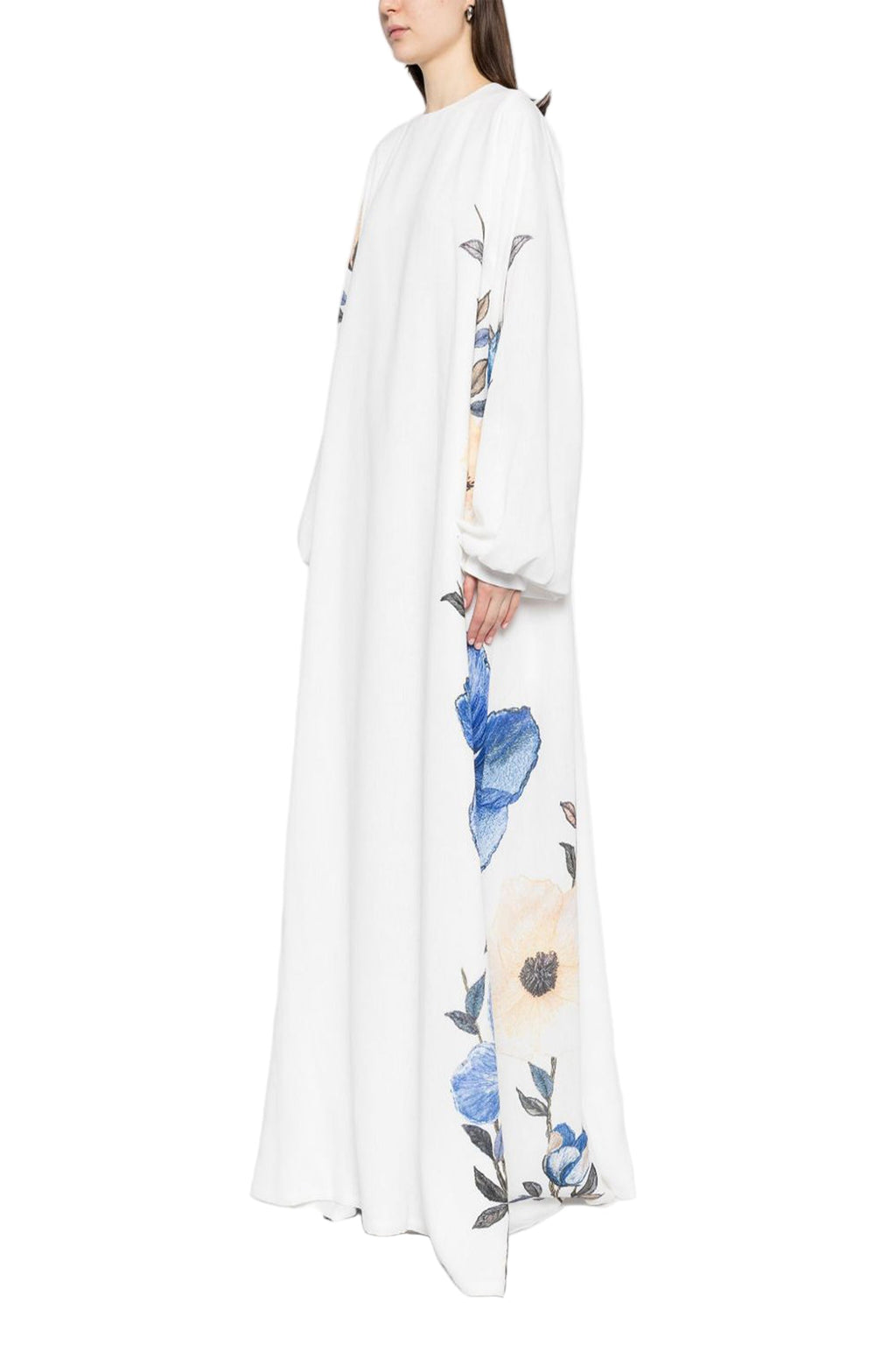 FLORAL PRINTED LINEN KAFTAN