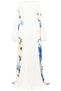 FLORAL PRINTED LINEN KAFTAN