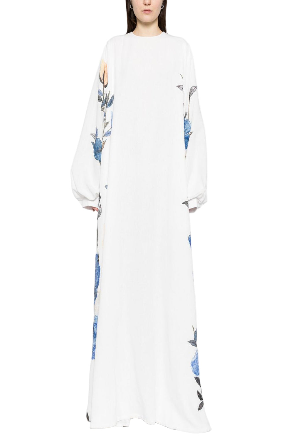 FLORAL PRINTED LINEN KAFTAN
