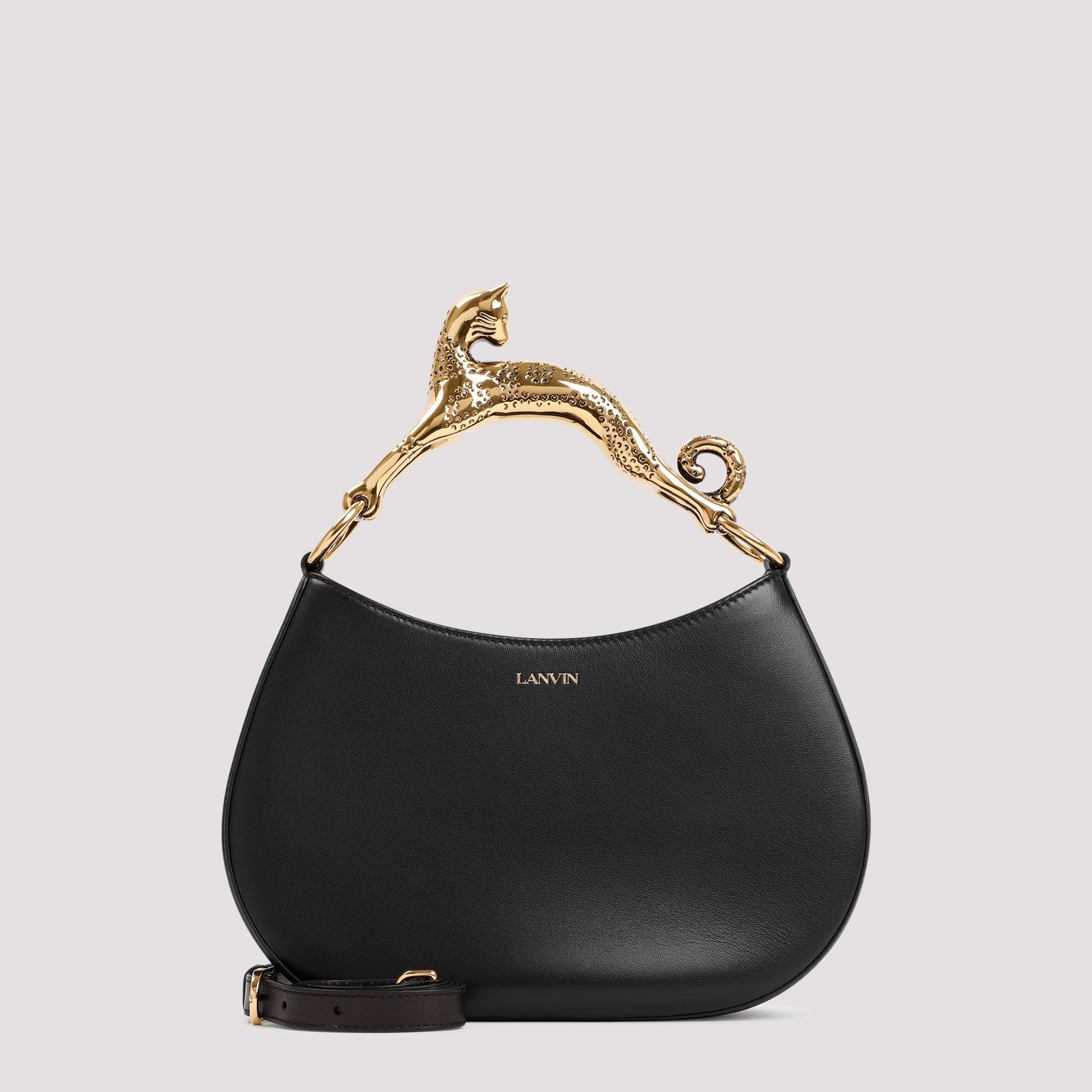 embellished-handle Hobo Bag