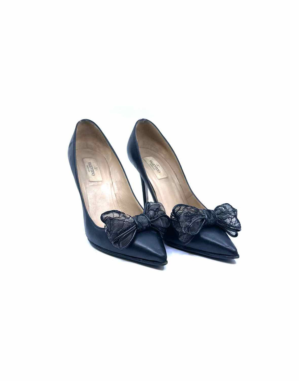 VALENTINO GARAVANI Size 8.5 Black Leather Pumps