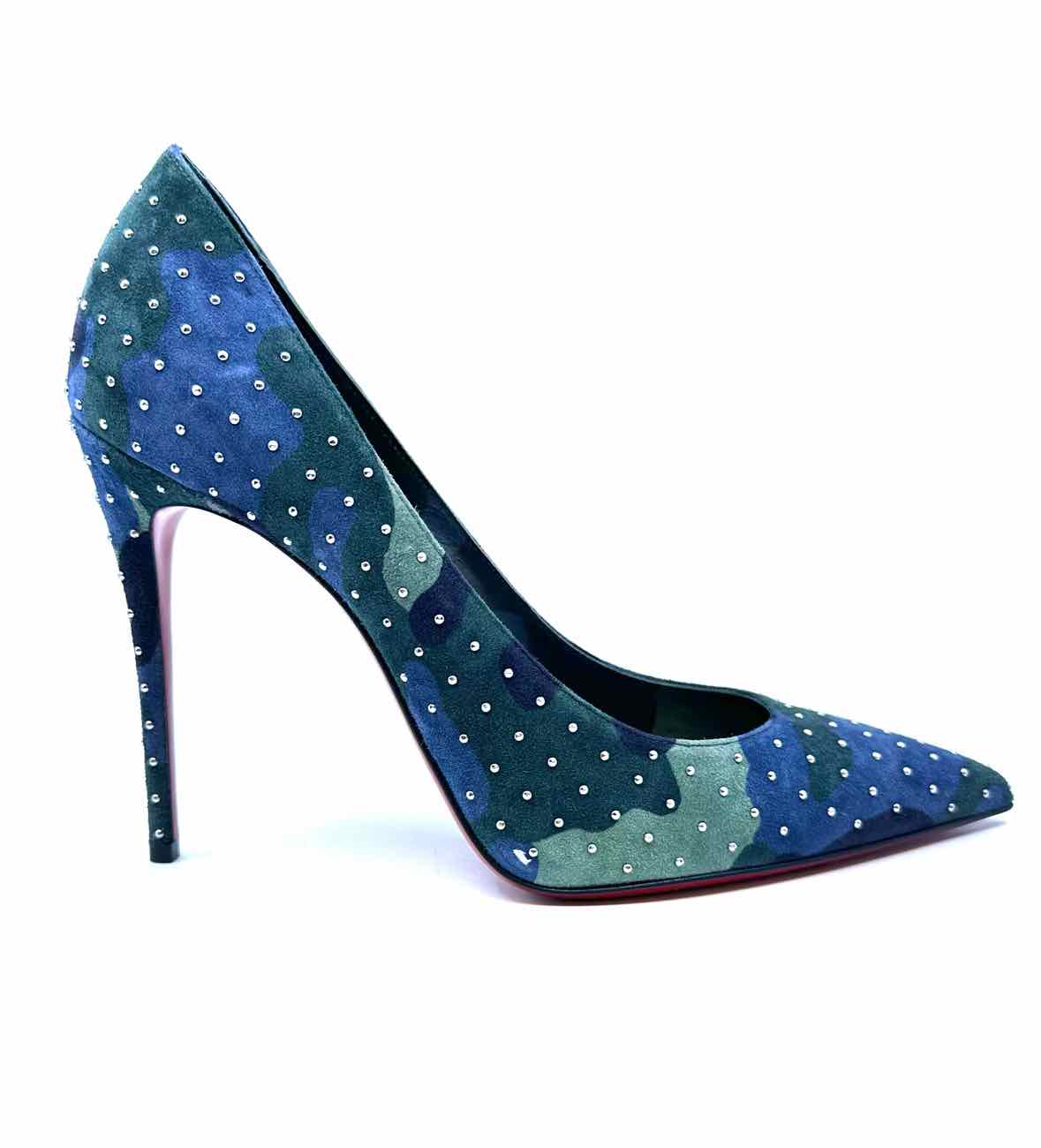 CHRISTIAN LOUBOUTIN Size 10 Blue Camoflage Pumps