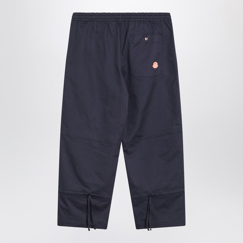 Blue trousers in cotton gabardine