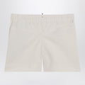 Beige technical froissé shorts
