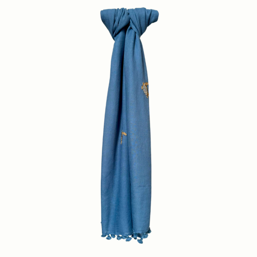 Citrus Blue Turtle Scarf