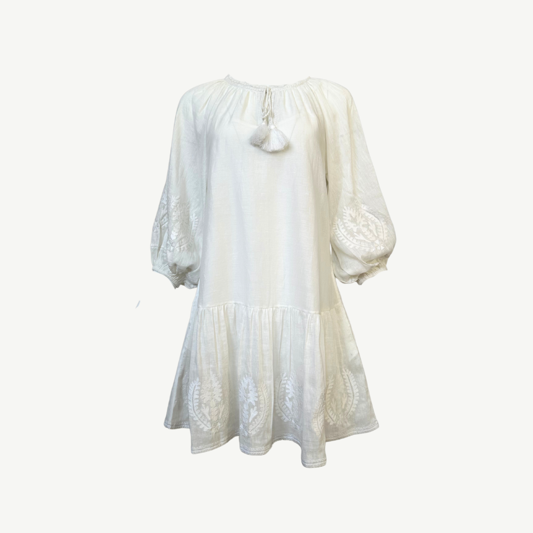 Citrus Gabi Baoli Tunic - White