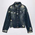Washed Denim Jacket With Worn Details