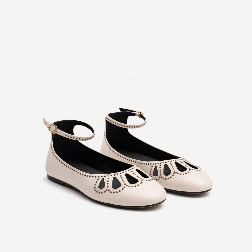 Isabel Marant Bloris Ballerinas - Chalk