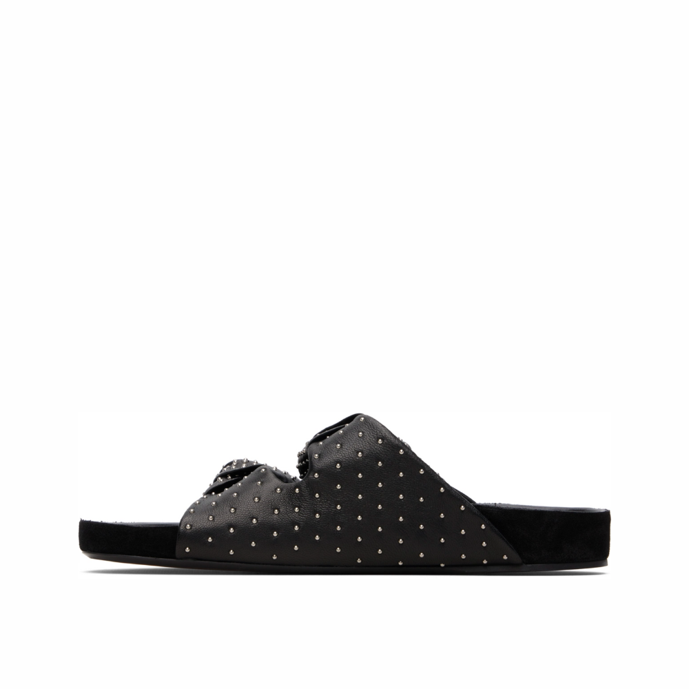 Isabel Marant Lennyo Bow Sandal - Black/Silver