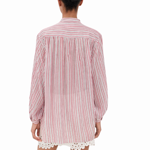 Marant Etoile Sapha Shirt - Ecru/Red