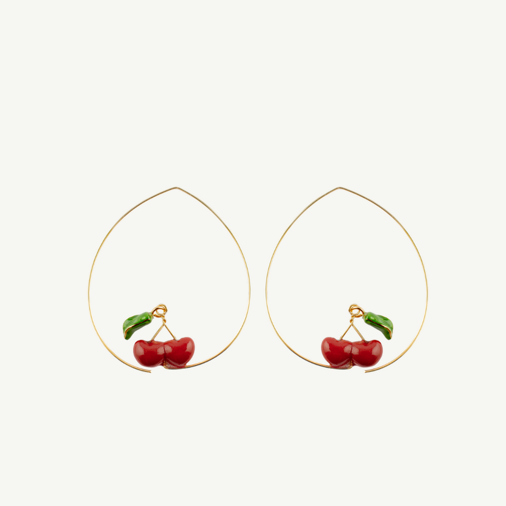 Nach Cherry Big Hoop Earrings