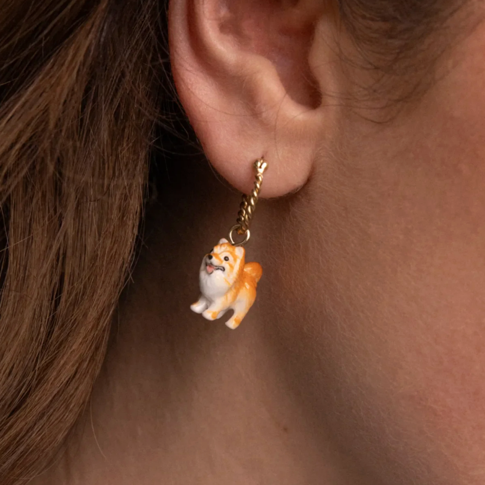 Nach Mini Spitz Hoop Earrings