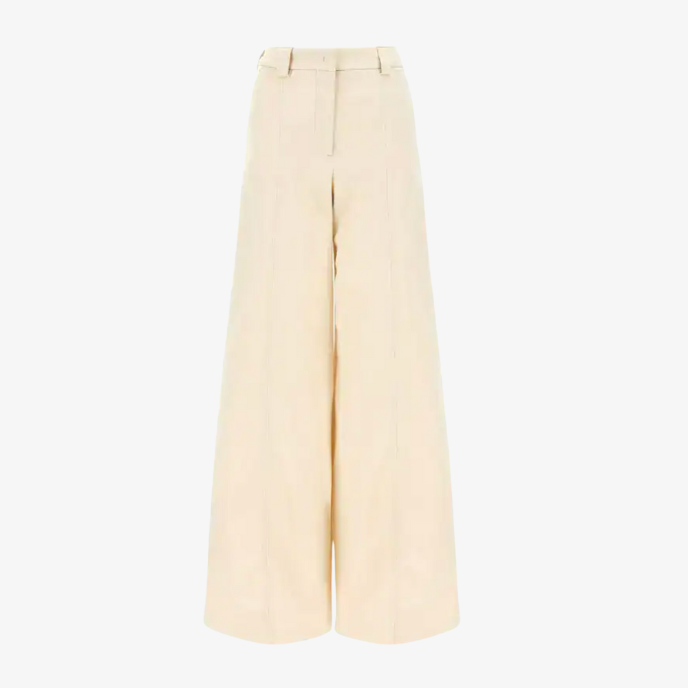 TheLatest Alma Trousers - Cream Gabardine