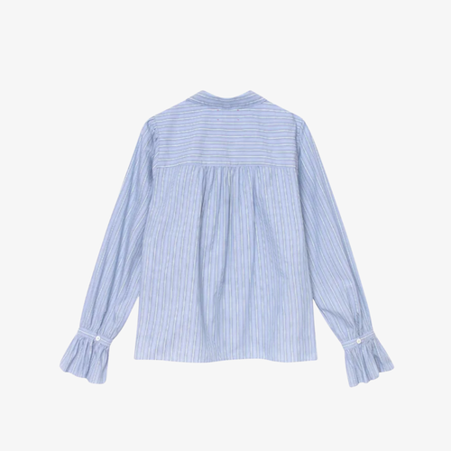 Xirena Sybil Shirt - Chambray Teal Stripe