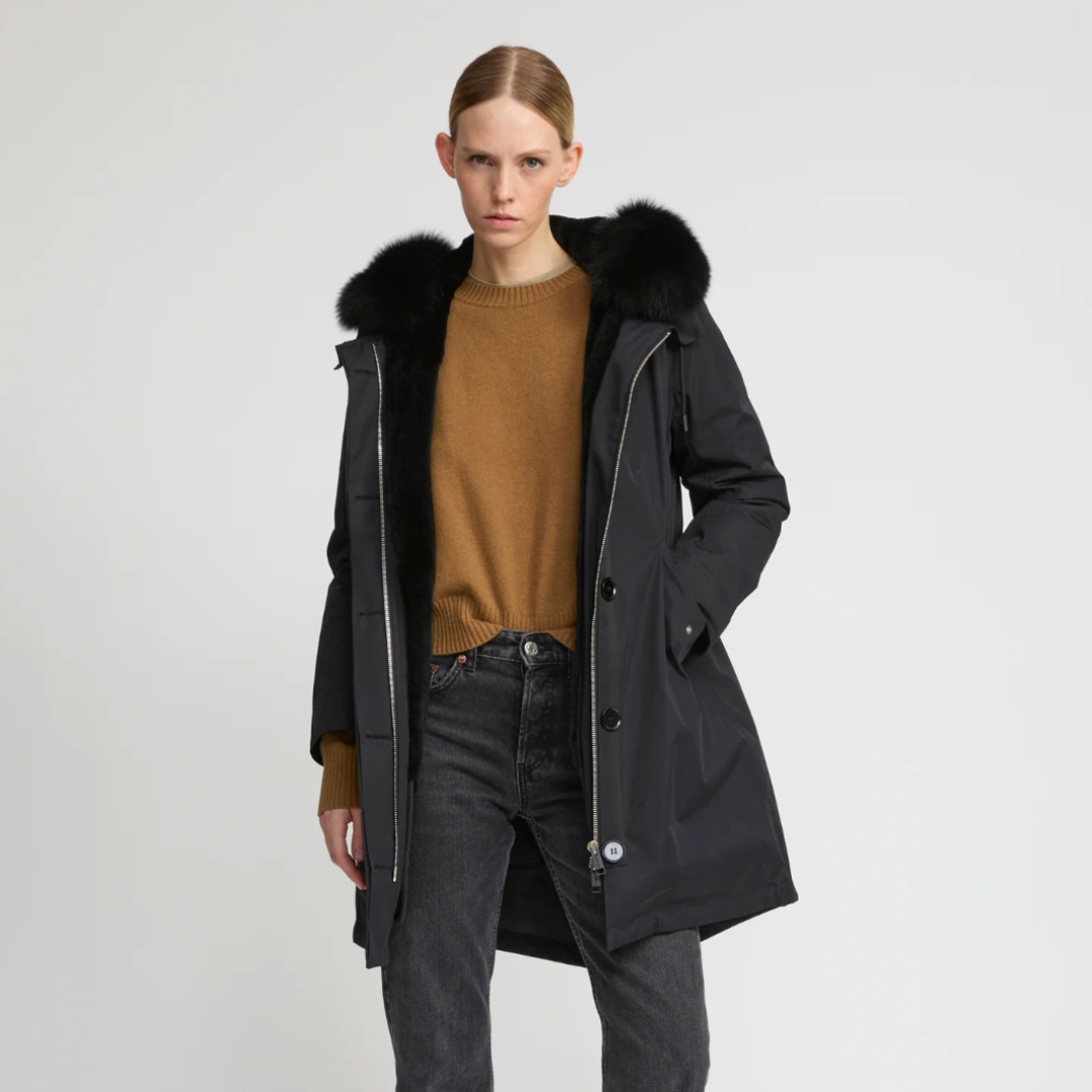 Yves Salomon Parka - Noir