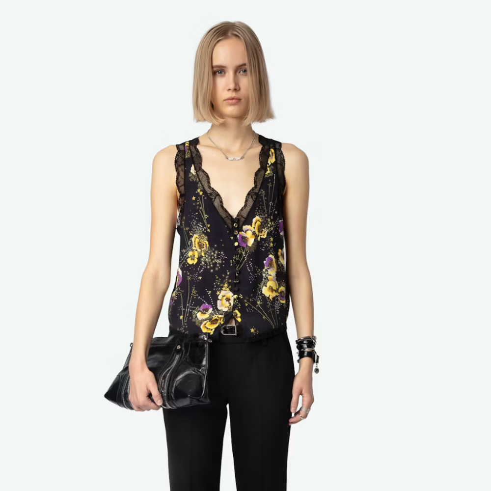 Zadig & Voltaire Em Yoko Strass Cami - Noir