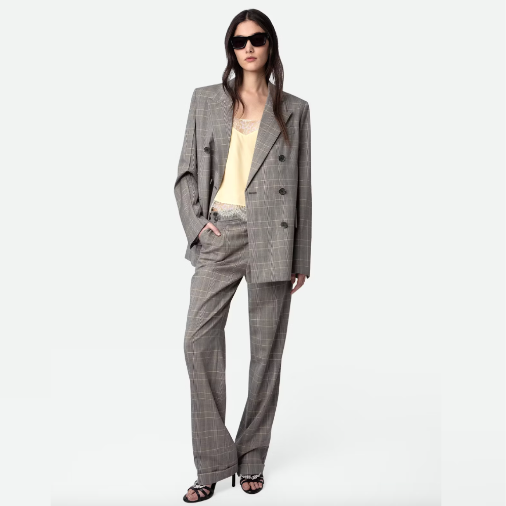 Zadig & Voltaire Pura Check Trousers - Gris