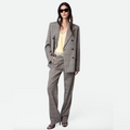Zadig & Voltaire Pura Check Trousers - Gris