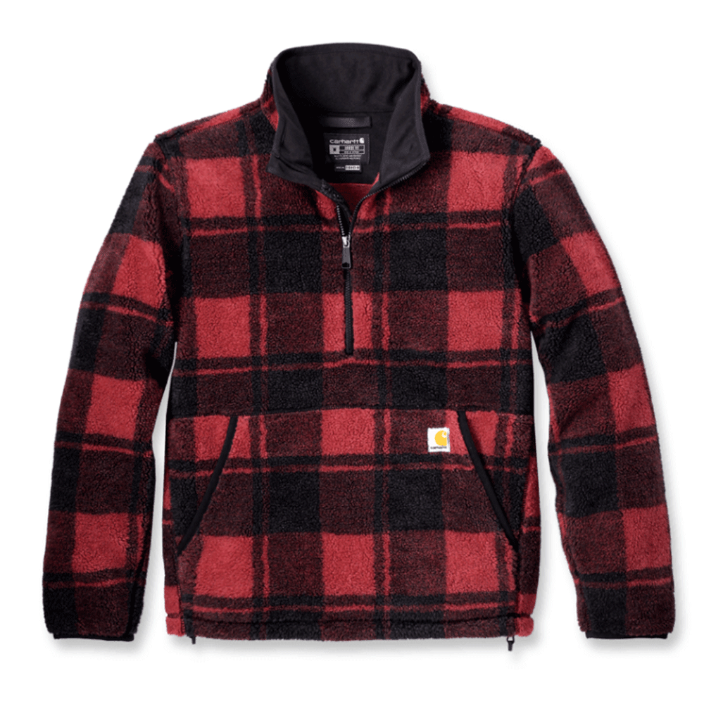 Carhartt 106443 Loose Fit Pullover Sweatshirt Crabapple / Black Plaid / 2XL