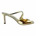 JIMMY CHOO Size 8.5 Gold Leather Metallic Solid Pumps