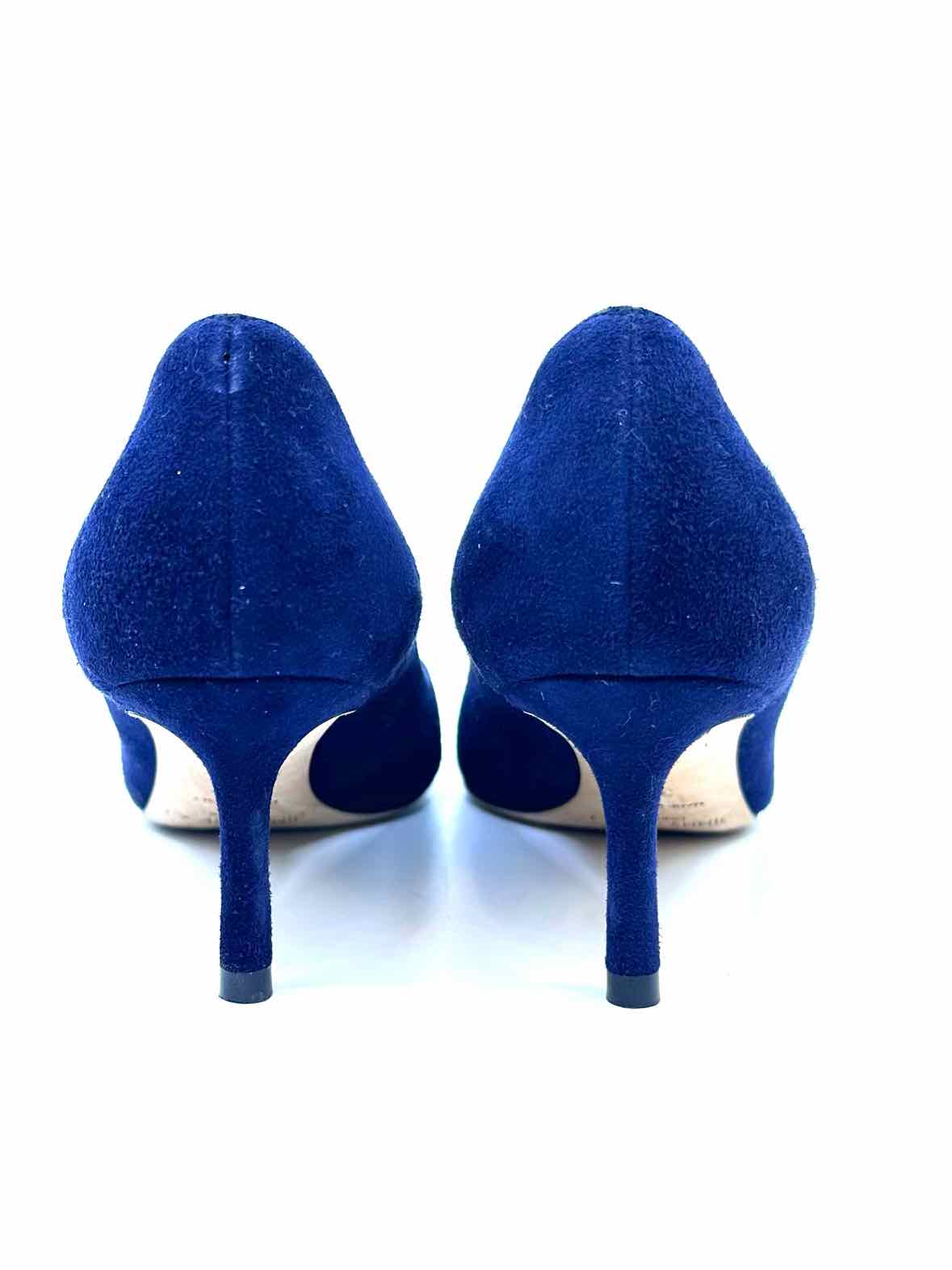 JIMMY CHOO Size 4 Blue Suede Pumps