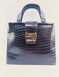 FERRAGAMO Brown Crocodile Handbag