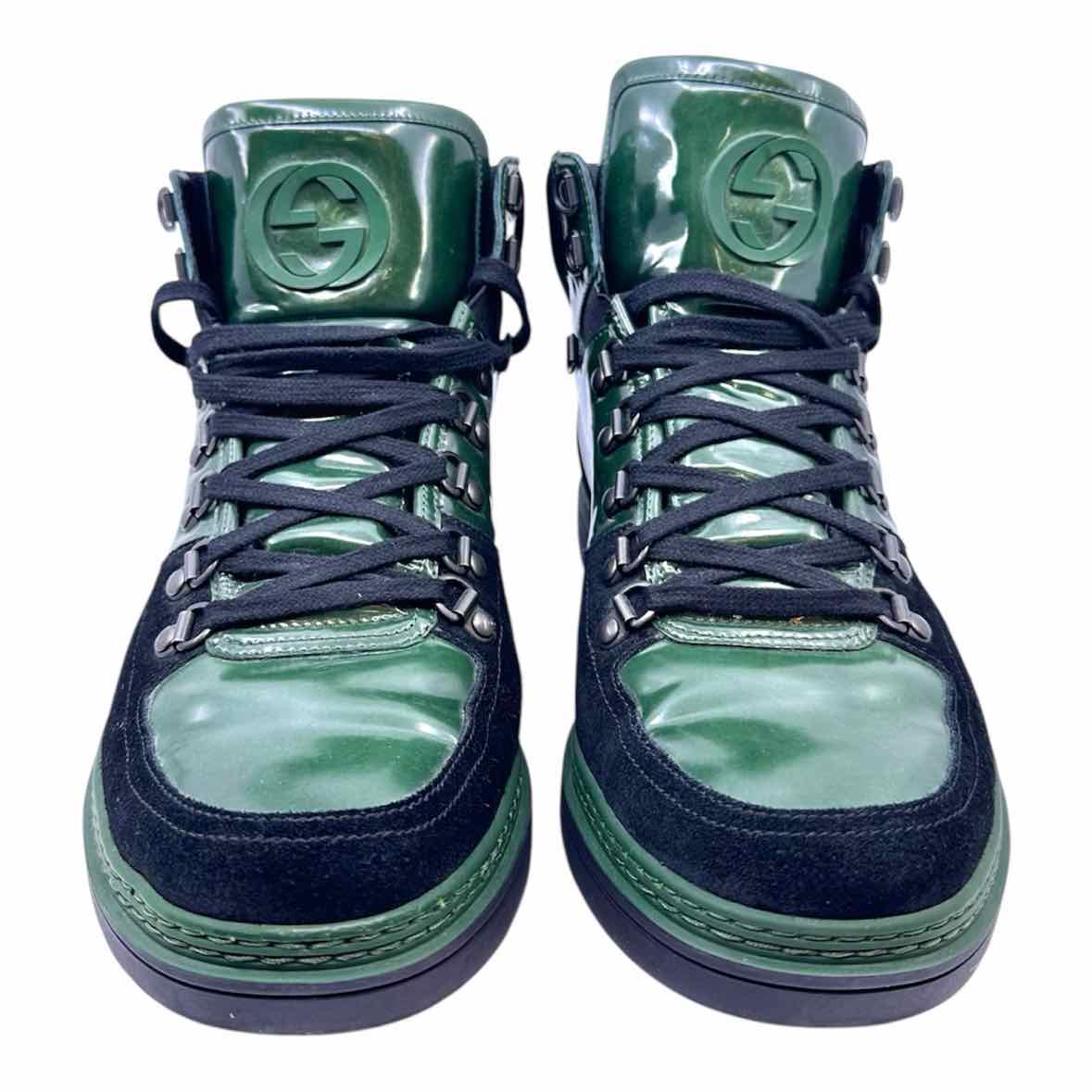 GUCCI Size 8.5 Green, Black Men's Sneakers
