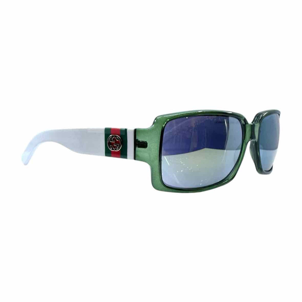 GUCCI Green, White Sunglasses