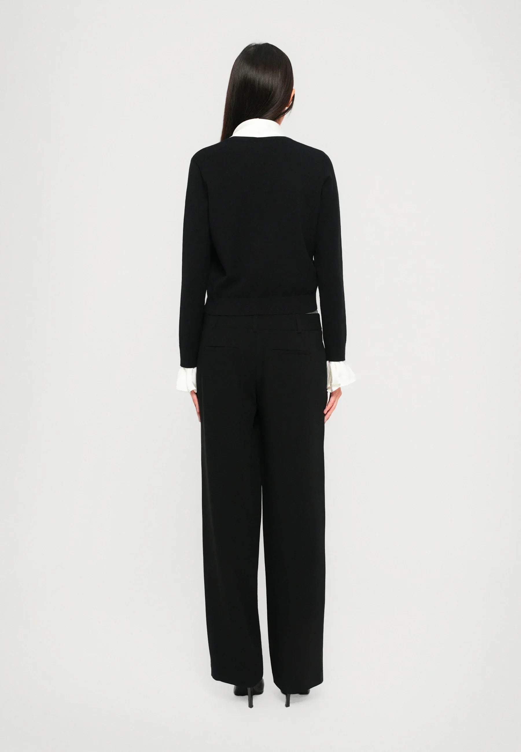 Cinq à Sept Lenu Pullover in Black, Ivory