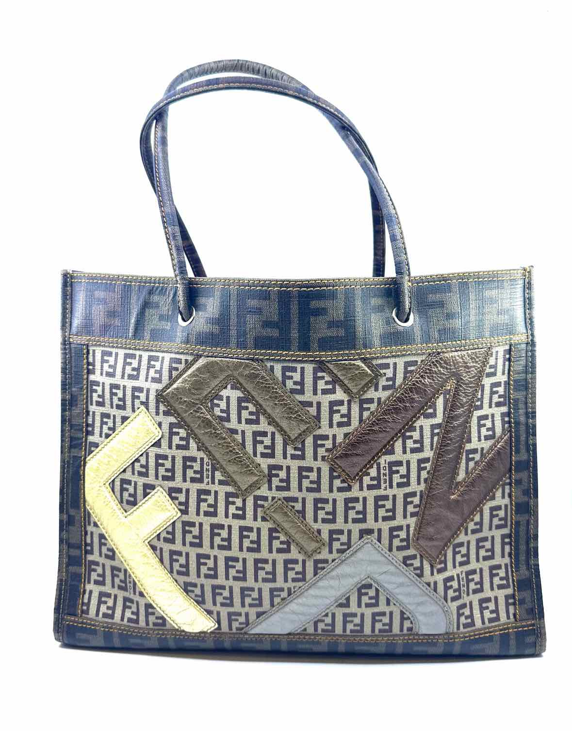 FENDI Brown Coated canvas Monogram Handbag