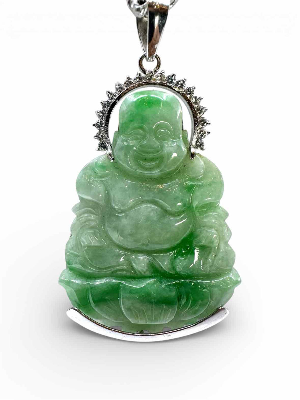 14K Jade Diamond Necklace