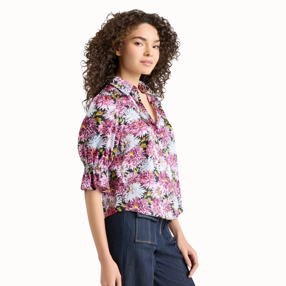 Cinq à Sept Fiona Top - Dahlia Print