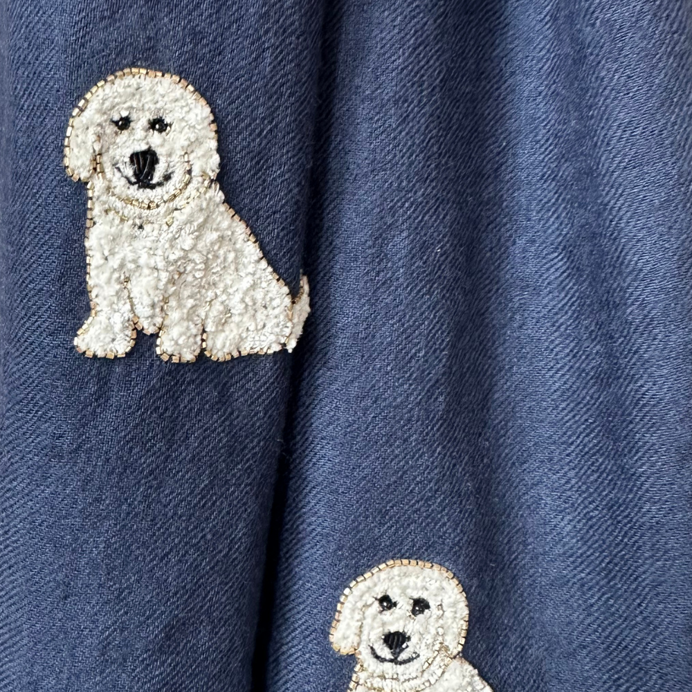 Citrus Navy Dog Scarf