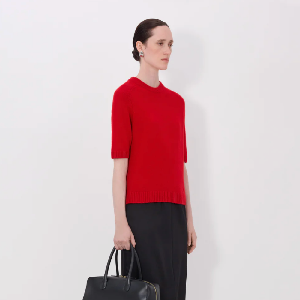LouLou De Saison Dara Cashmere Top - Red