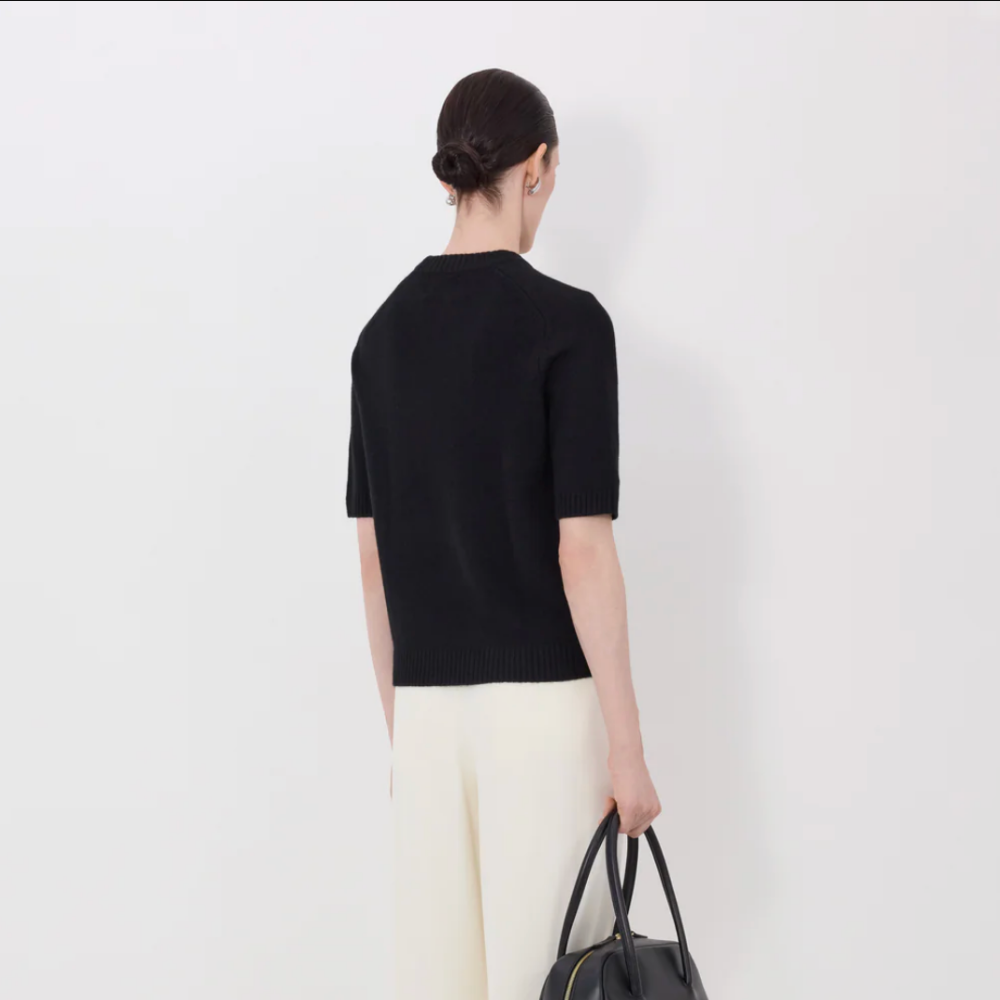 LouLou De Saison Dara Cashmere Top - Black