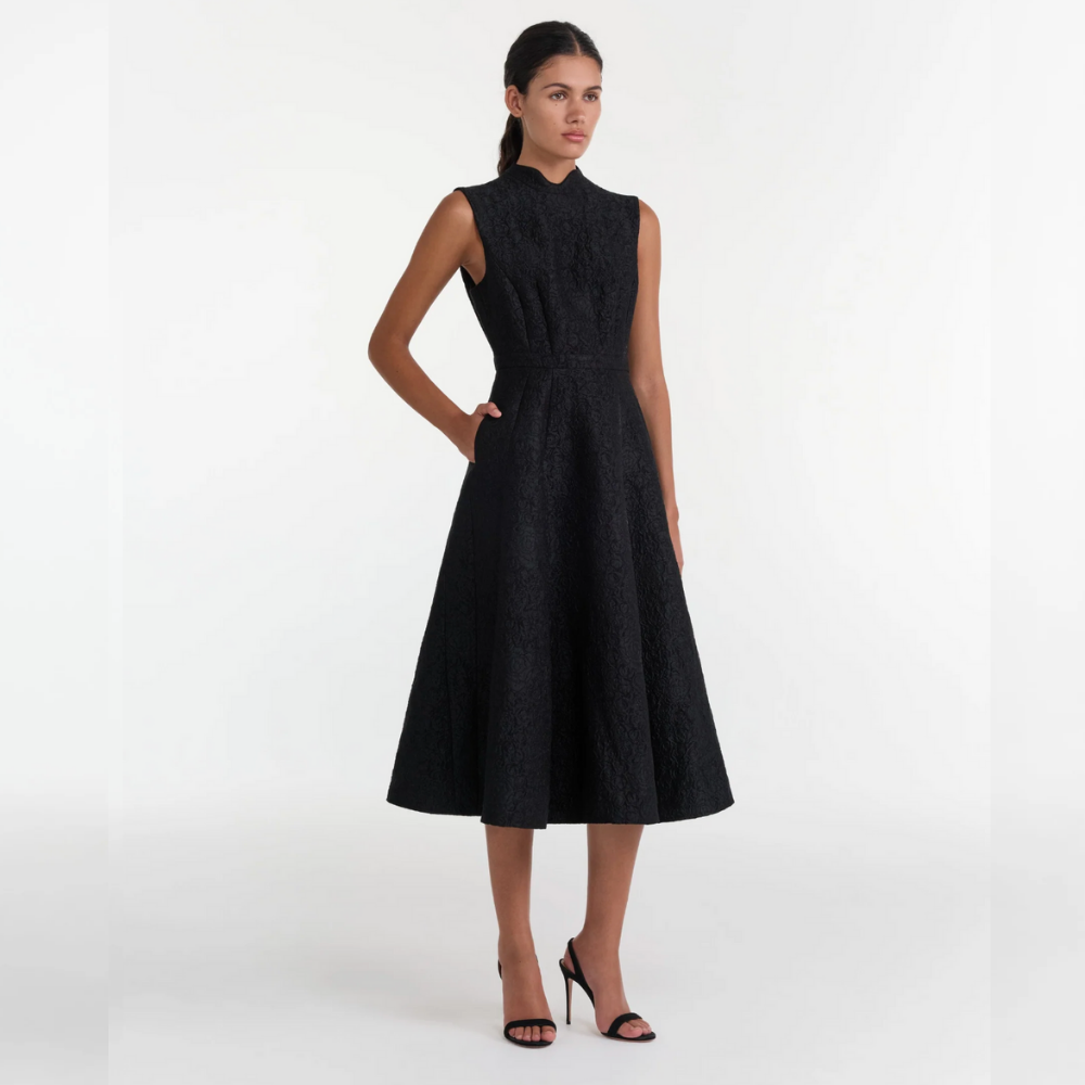 Saloni Flora Dress - Noir Rose