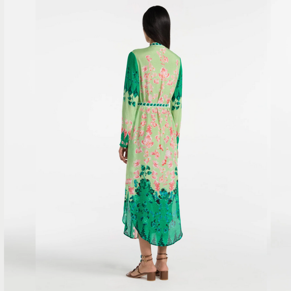 Saloni Molly D Dress - Floral Terrazzo