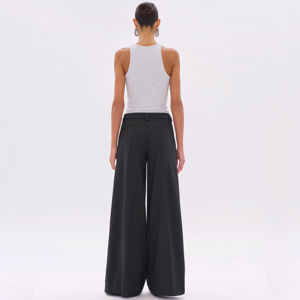 TheLatest Alma Trousers - Black Gabardine