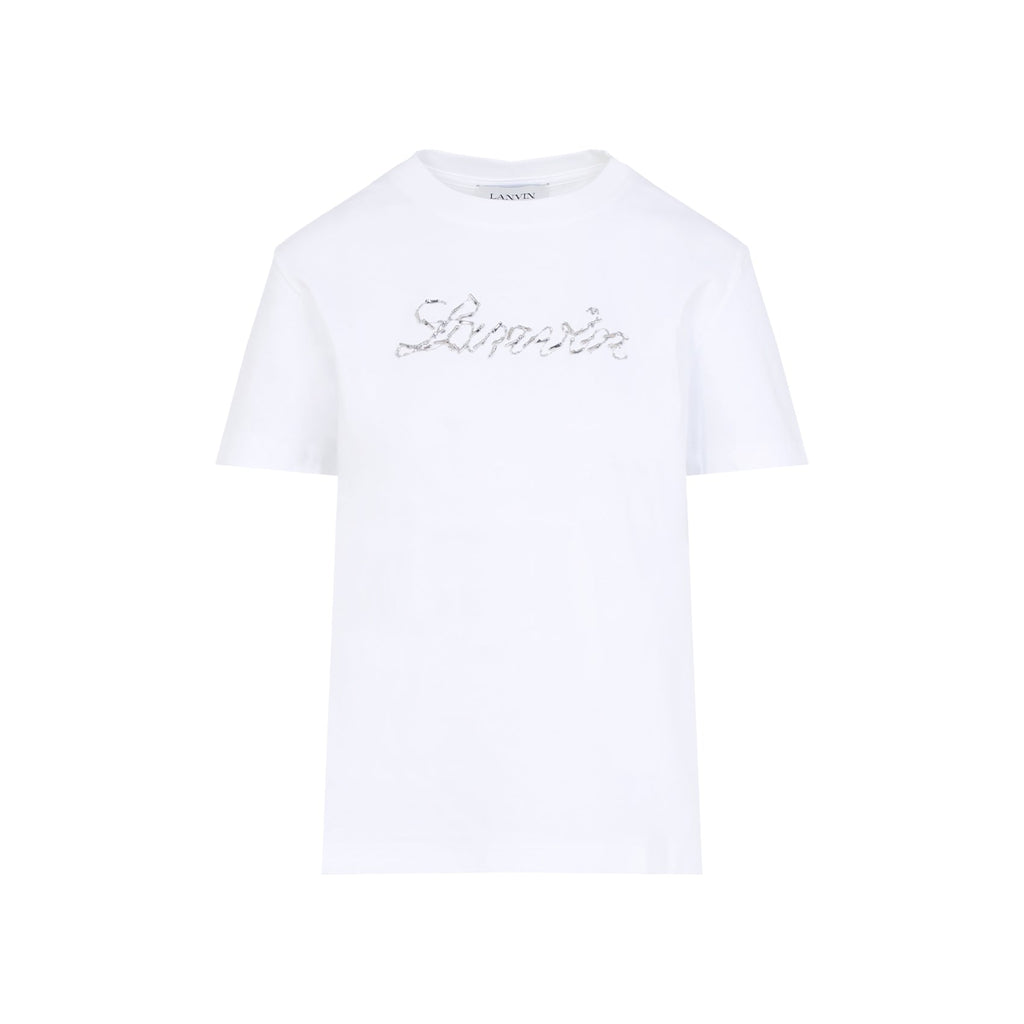 Embroidered Script Logo T-shirt