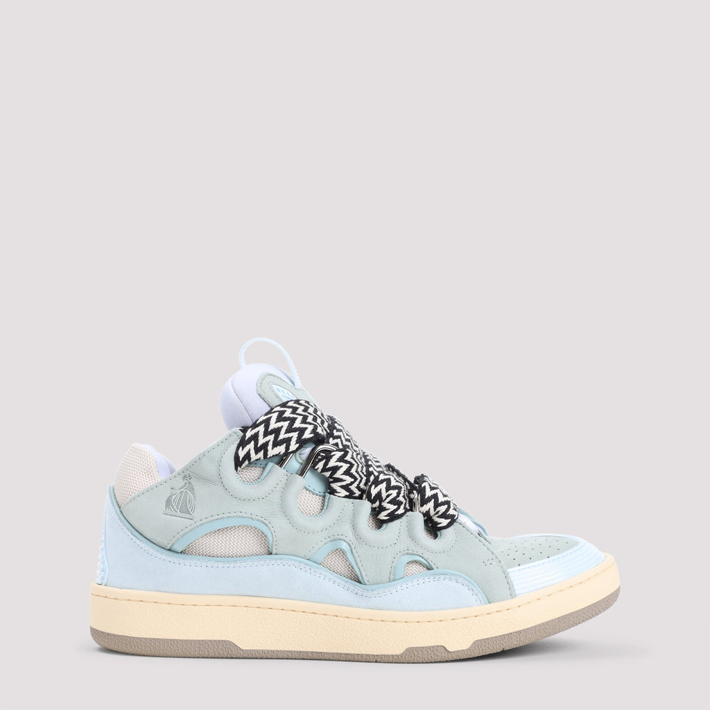 Suede Leather Curb Sneakers