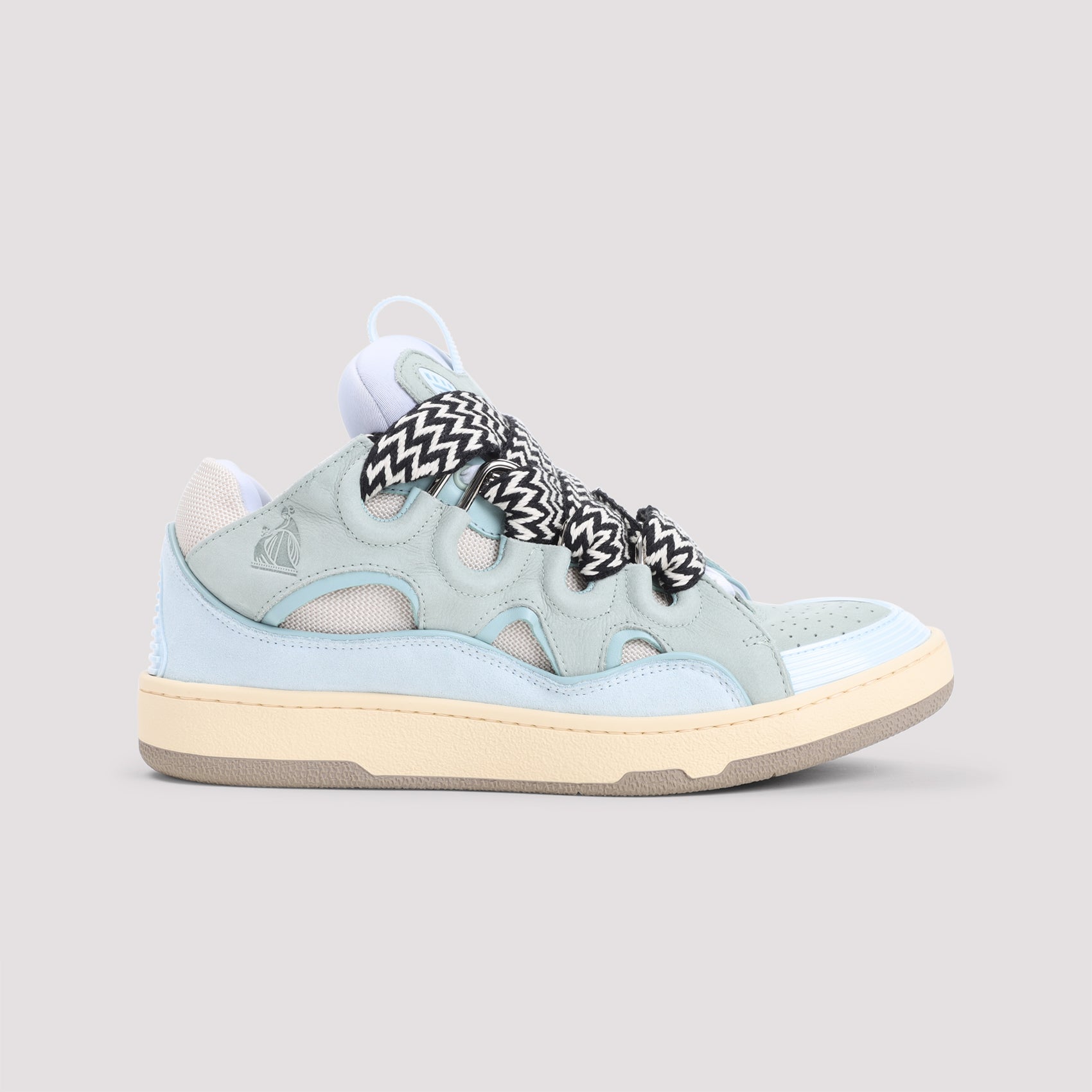 Suede Leather Curb Sneakers