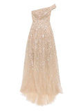 OFF-SHOULDER LONG EMBROIDERED DRESS