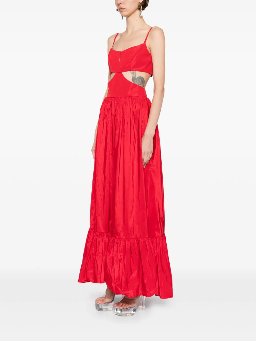 TAFFETA MIDI DRESS