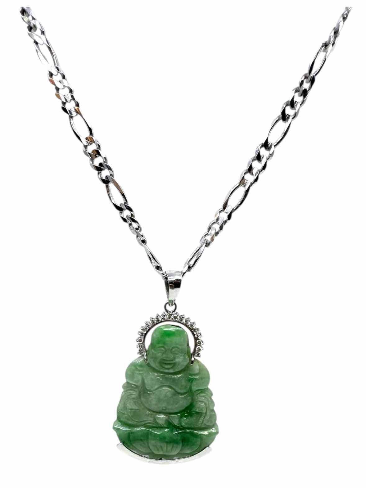 14K Jade Diamond Necklace