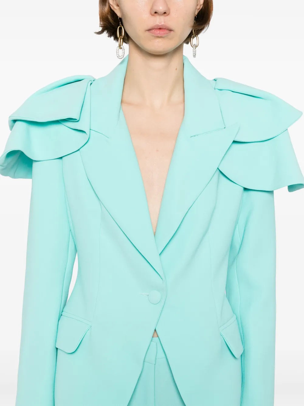 RUFFLED TAILORED JACKET