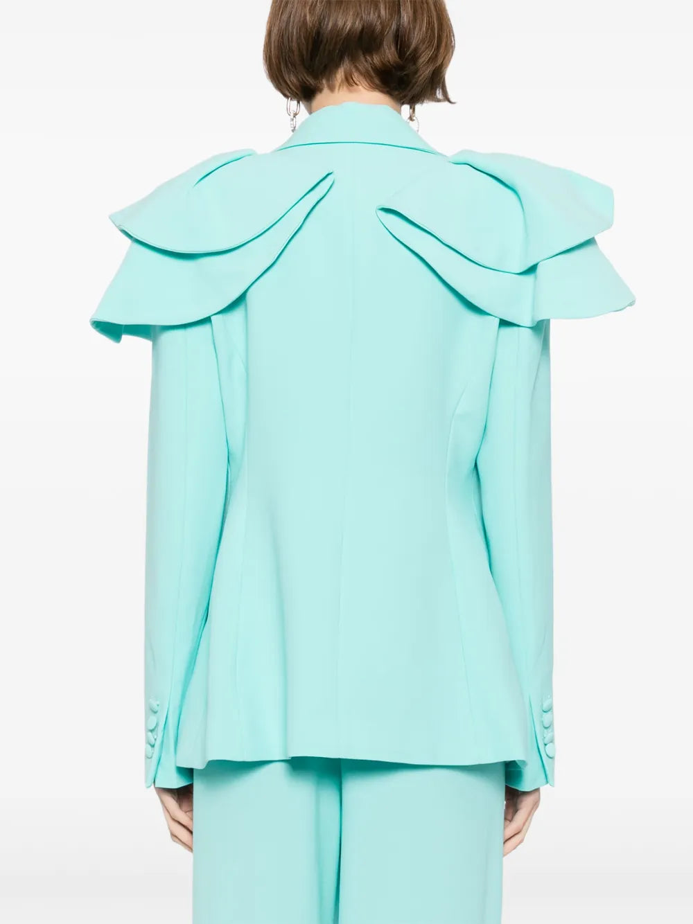 RUFFLED TAILORED JACKET