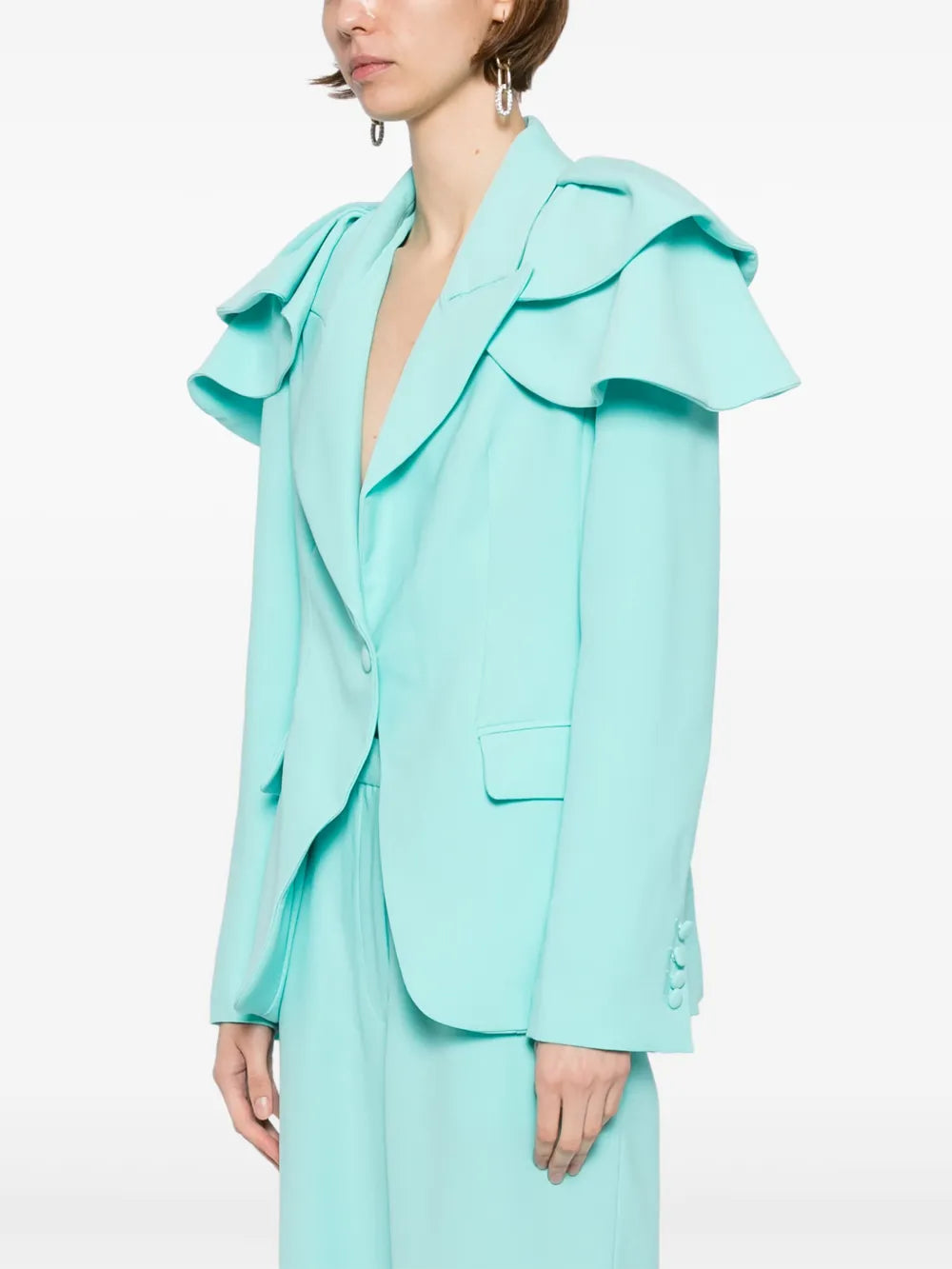 RUFFLED TAILORED JACKET